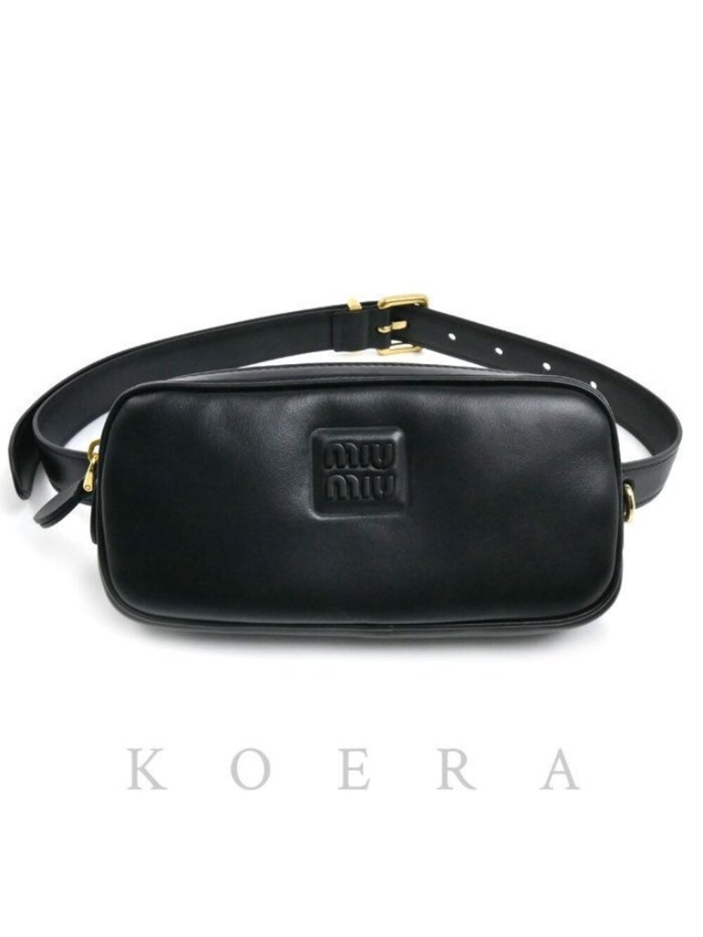 Miu Miu Logo Belt Bag Black
